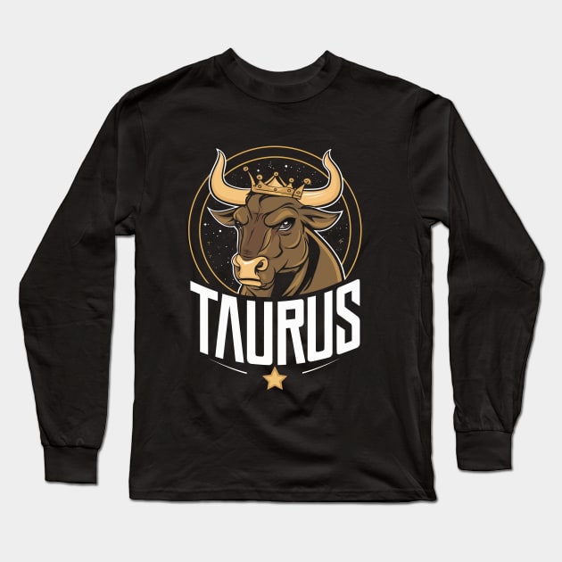 Taurus Long Sleeve T-Shirt by Custom Prints HD